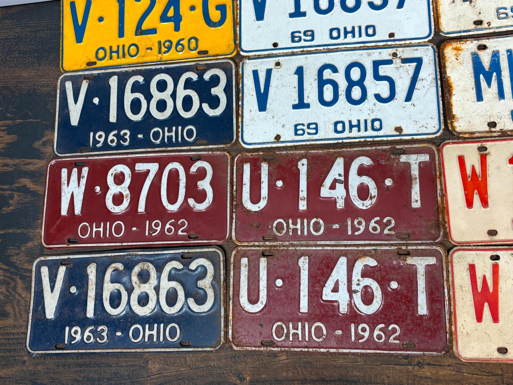Group of Fifty-Five Vintage License Plates