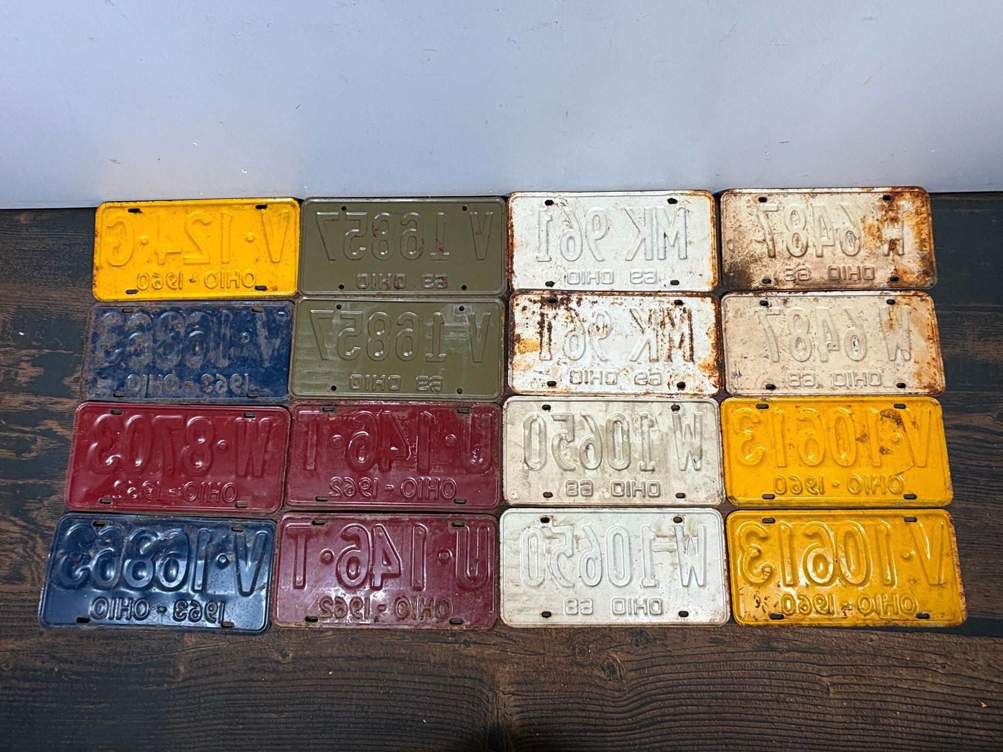 Group of Fifty-Five Vintage License Plates
