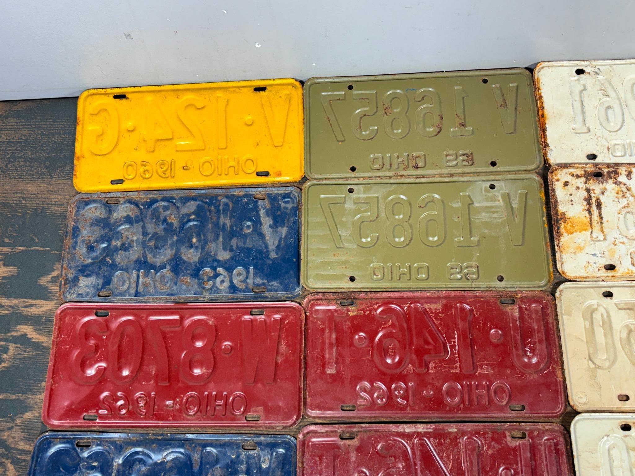 Group of Fifty-Five Vintage License Plates