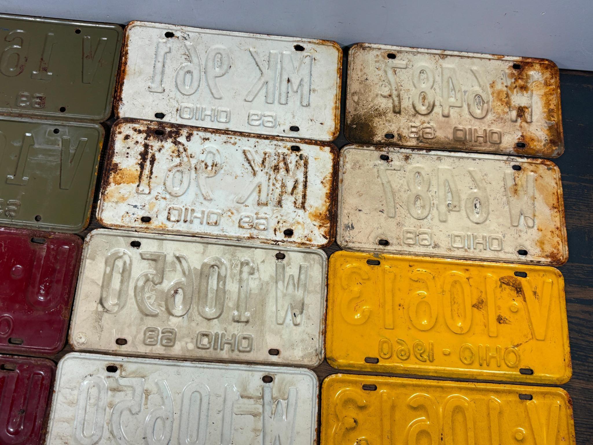 Group of Fifty-Five Vintage License Plates