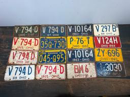 Group of Fifty-Five Vintage License Plates