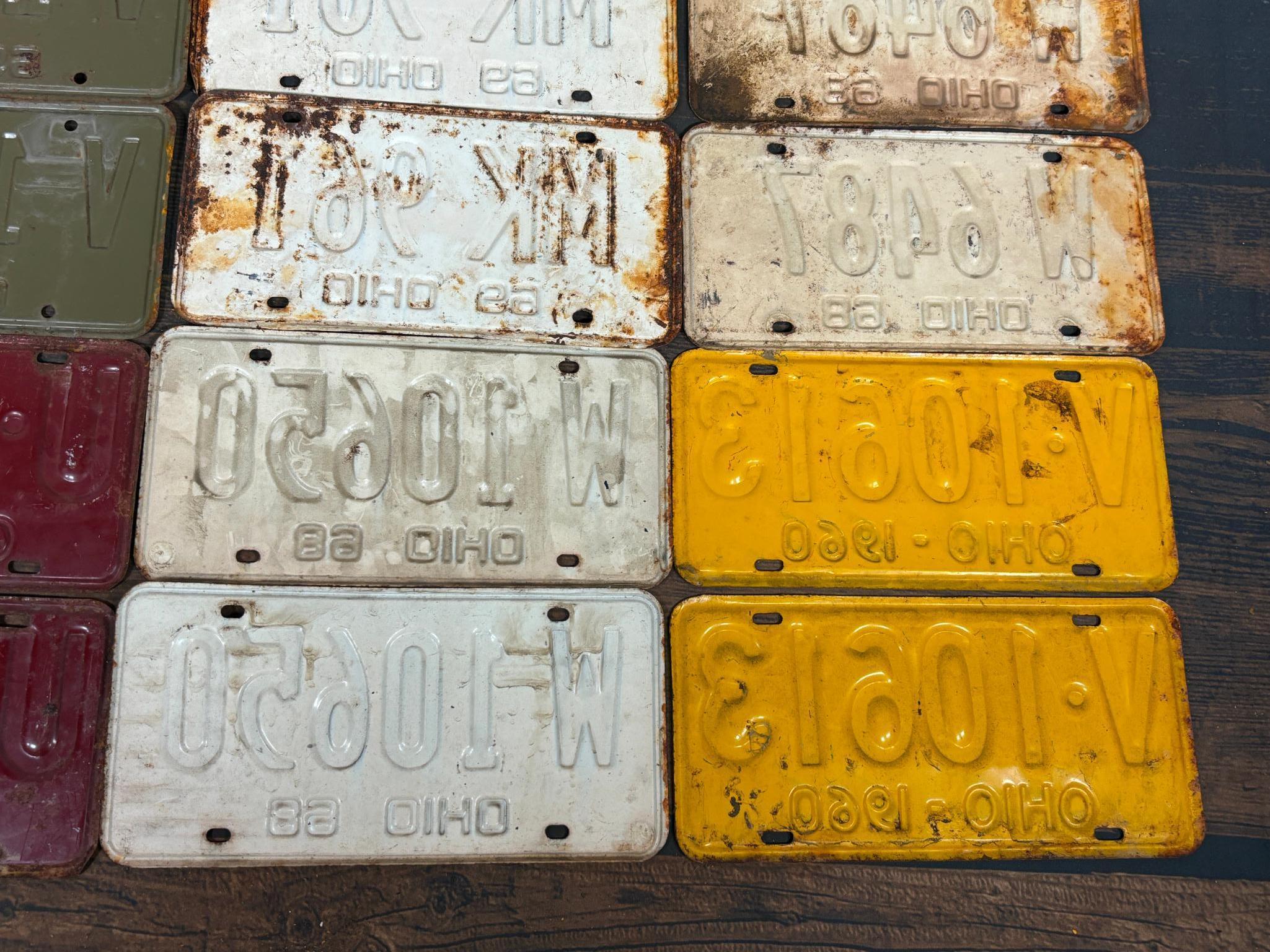 Group of Fifty-Five Vintage License Plates