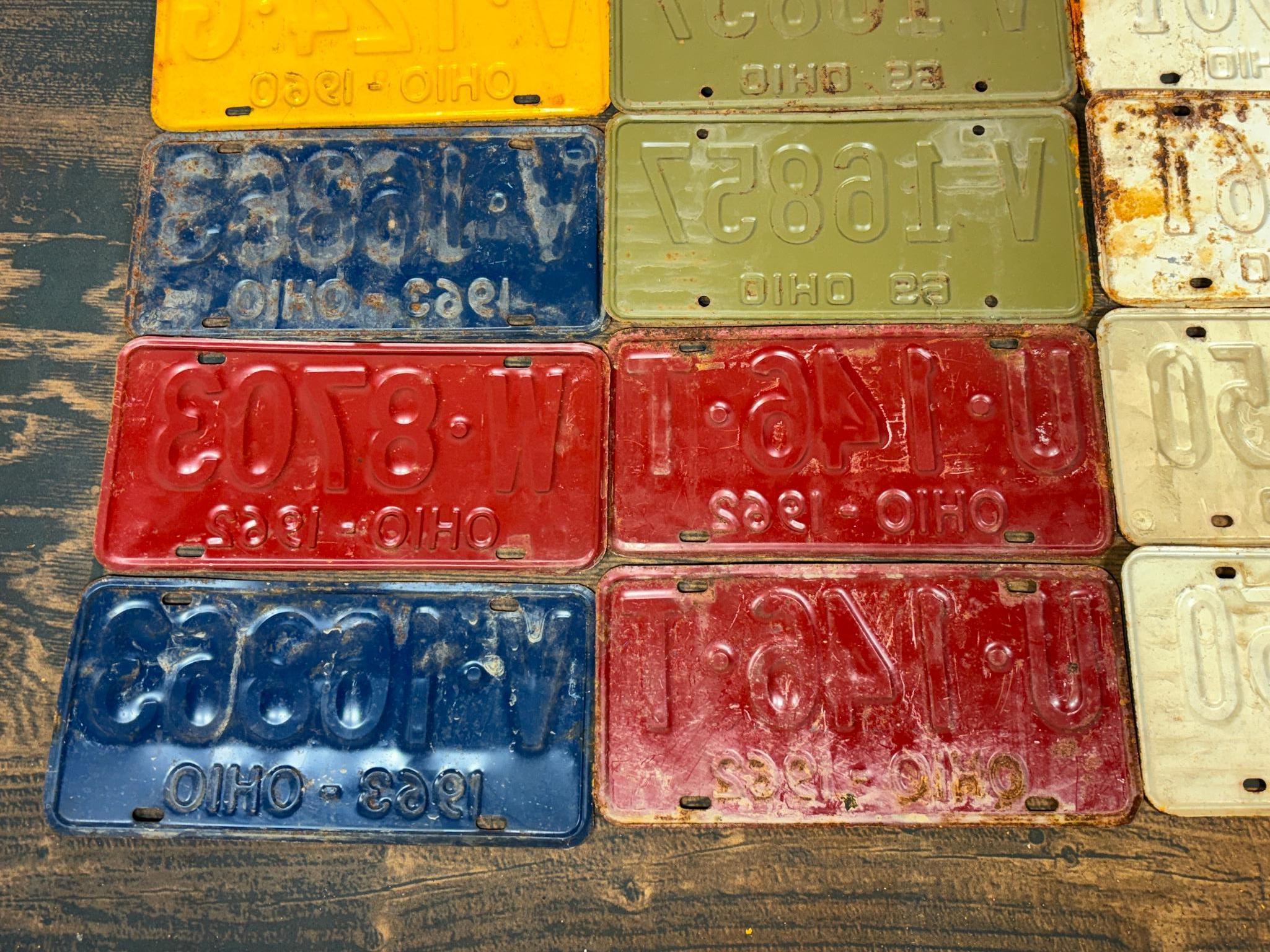 Group of Fifty-Five Vintage License Plates