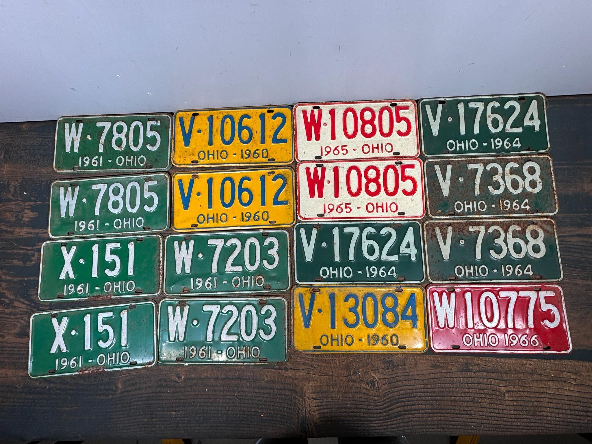 Group of Fifty-Five Vintage License Plates