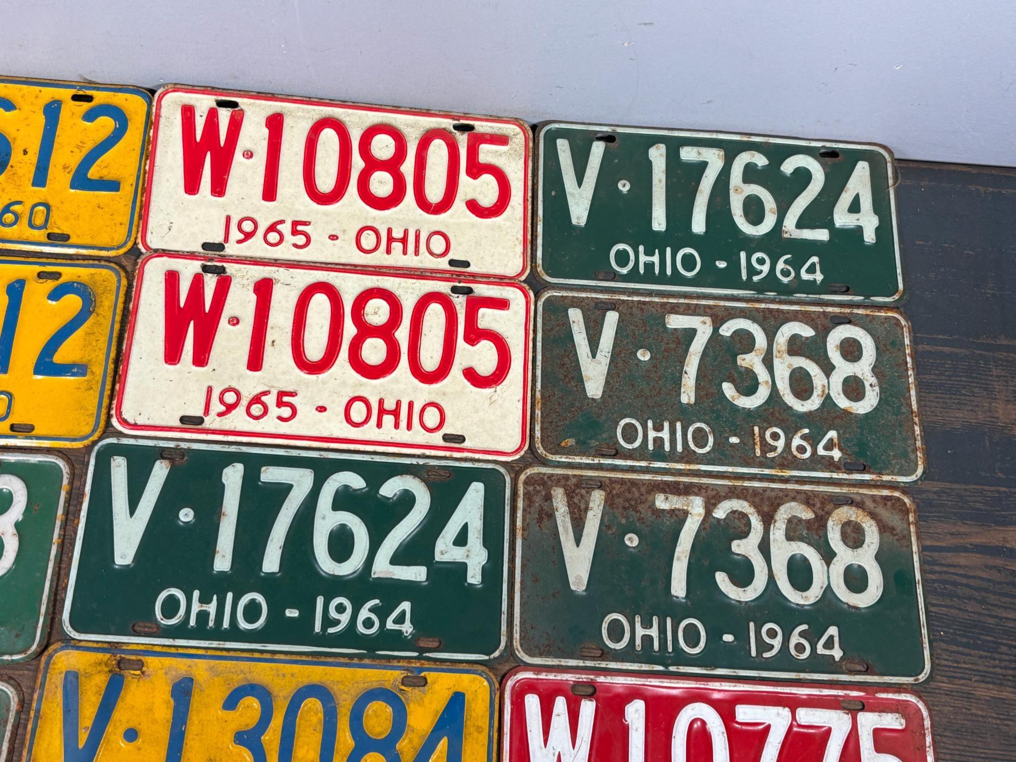 Group of Fifty-Five Vintage License Plates