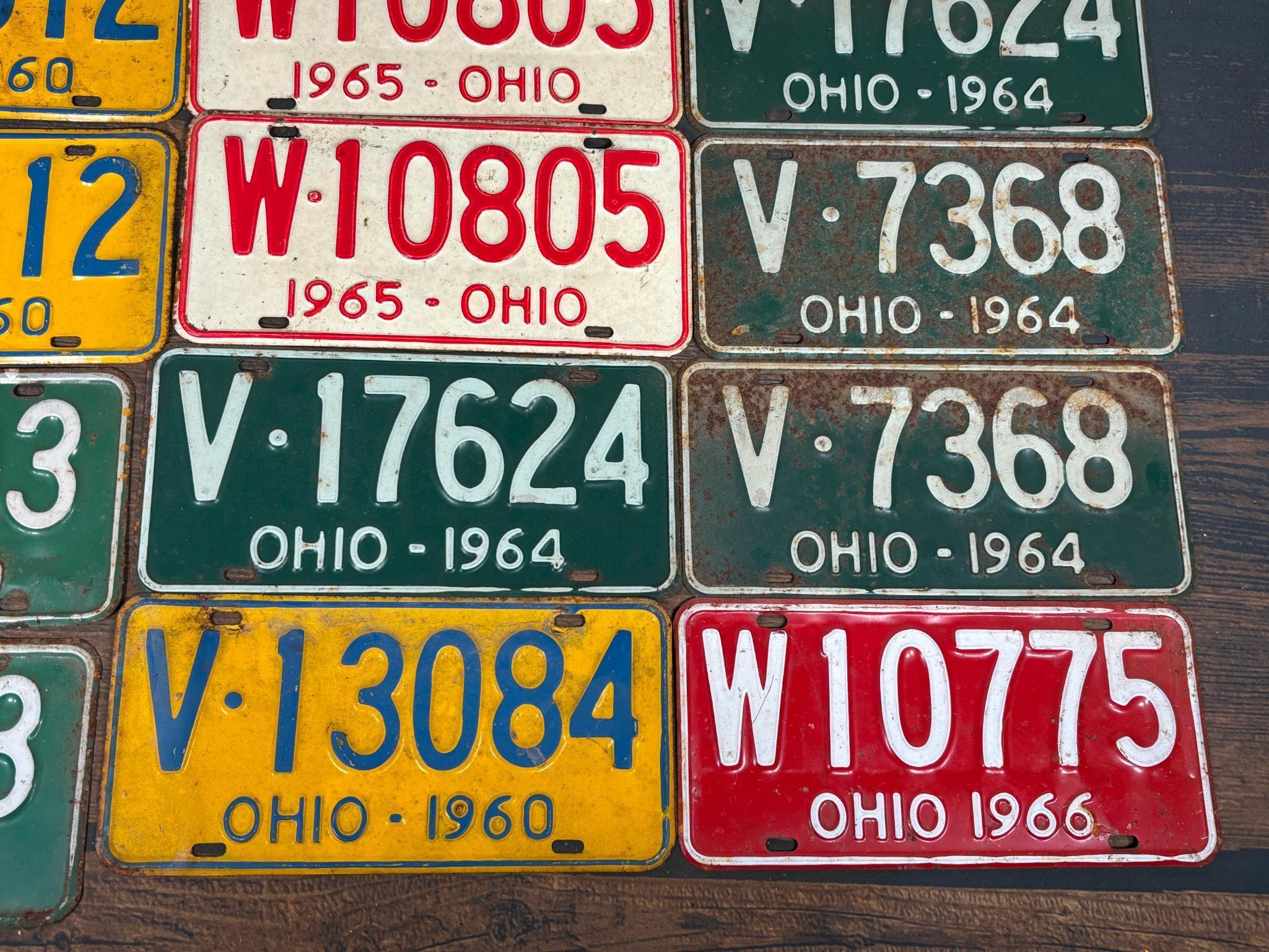Group of Fifty-Five Vintage License Plates