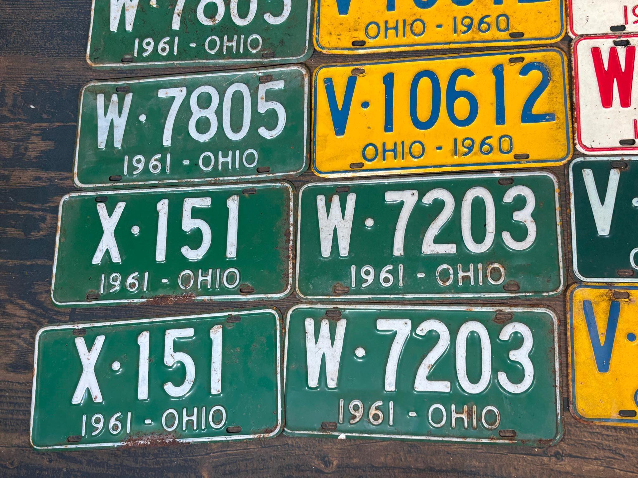 Group of Fifty-Five Vintage License Plates
