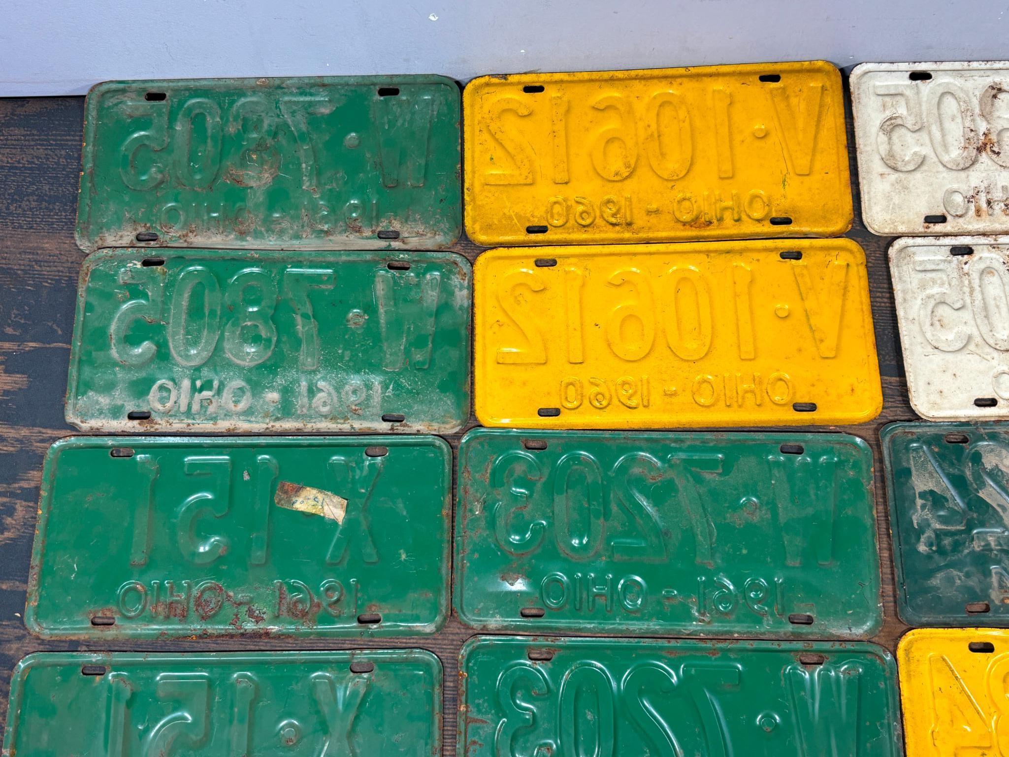 Group of Fifty-Five Vintage License Plates