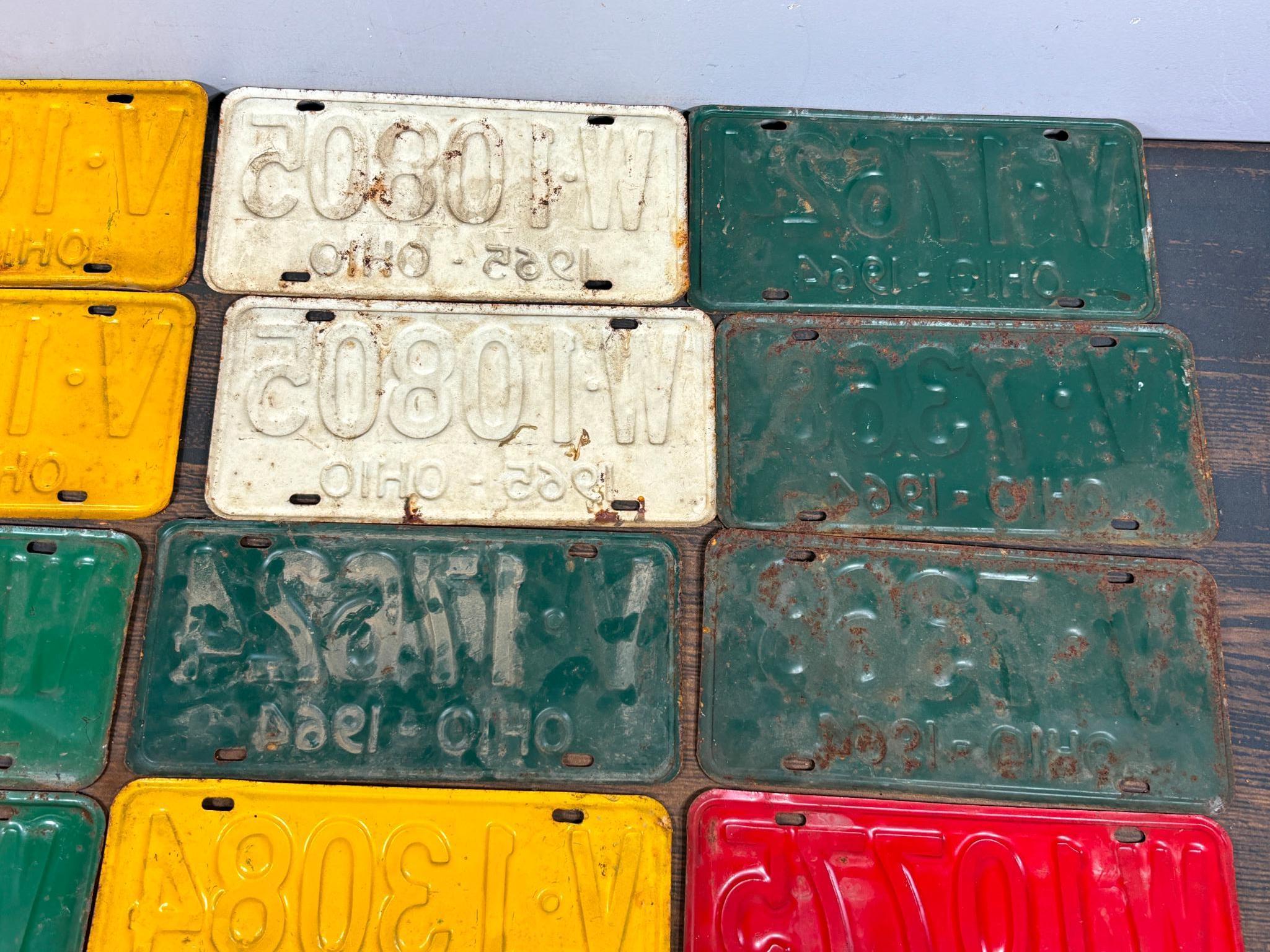 Group of Fifty-Five Vintage License Plates