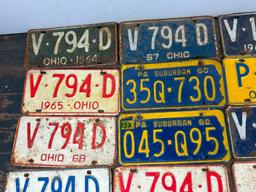 Group of Fifty-Five Vintage License Plates