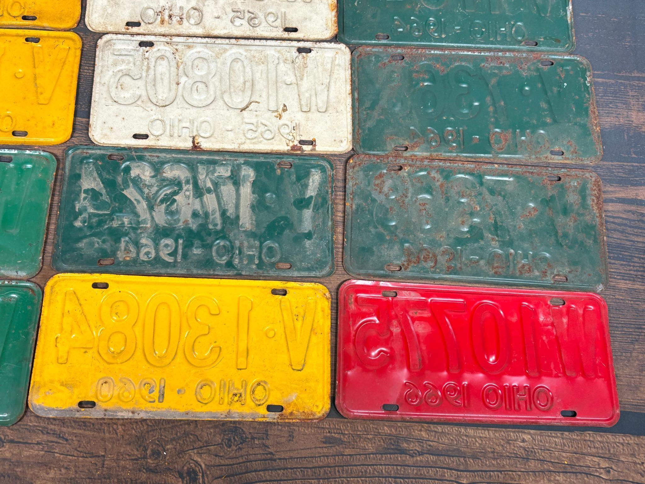 Group of Fifty-Five Vintage License Plates