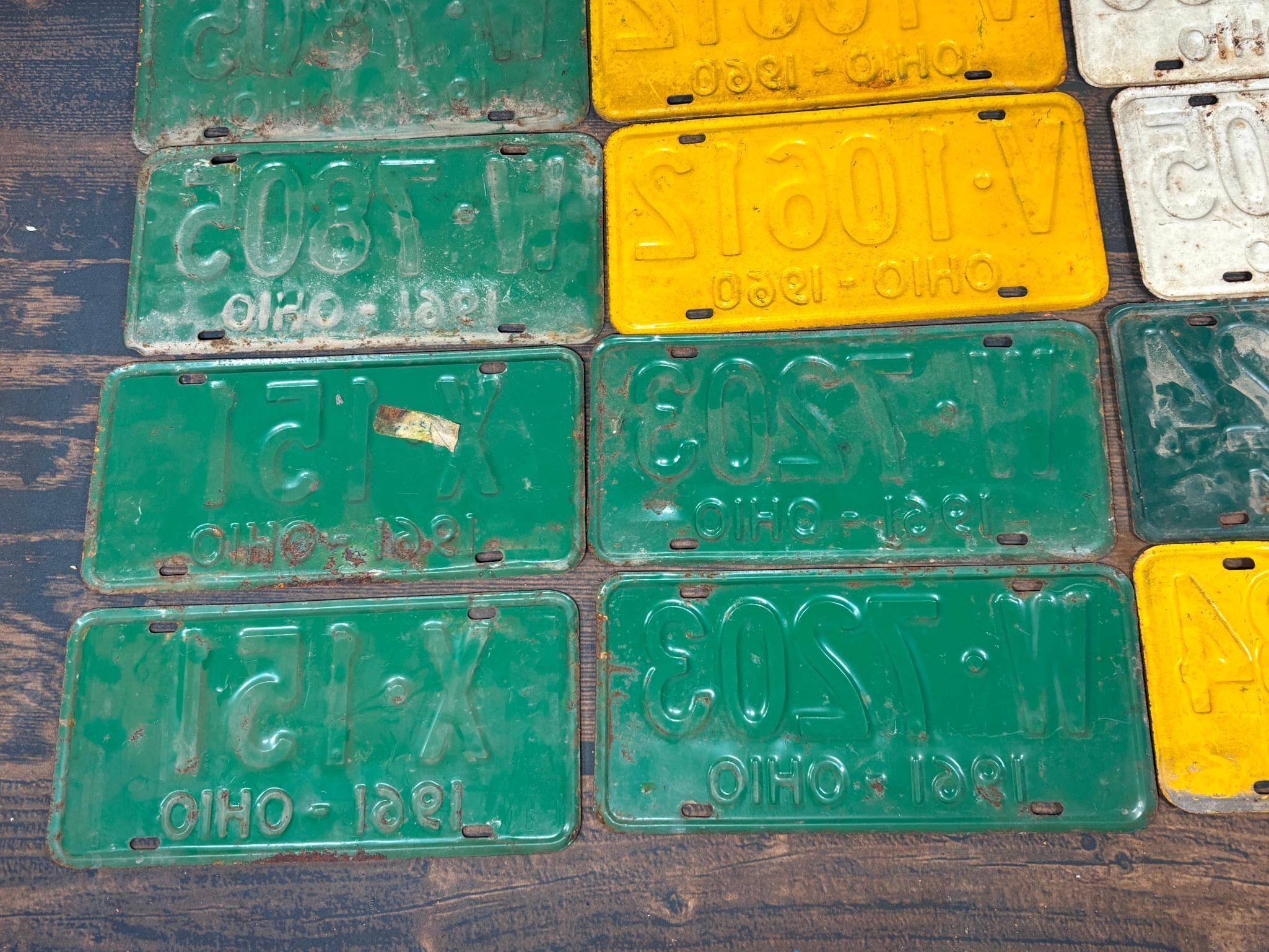 Group of Fifty-Five Vintage License Plates