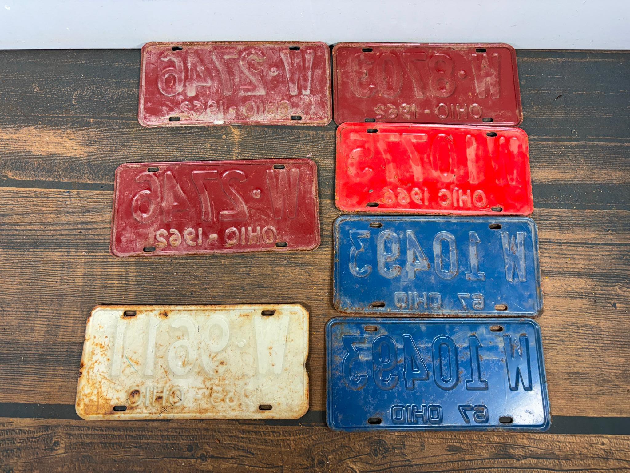Group of Fifty-Five Vintage License Plates