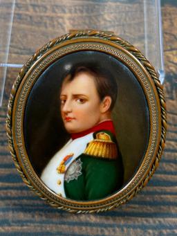 Trinket Box w/Hand Painted Napoleon Portrait