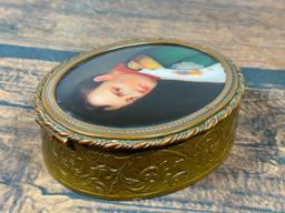 Trinket Box w/Hand Painted Napoleon Portrait