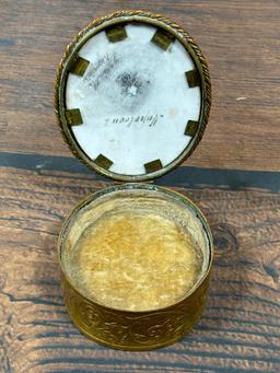 Trinket Box w/Hand Painted Napoleon Portrait