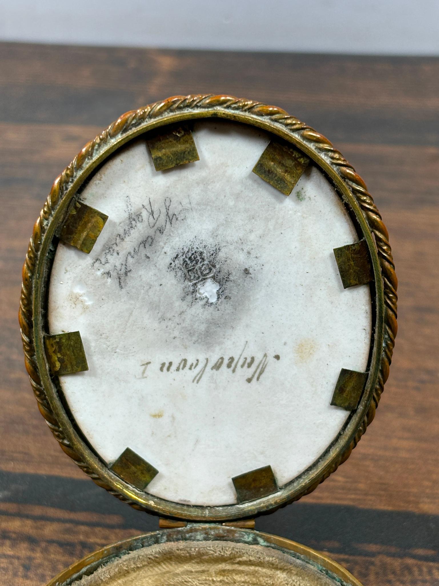 Trinket Box w/Hand Painted Napoleon Portrait