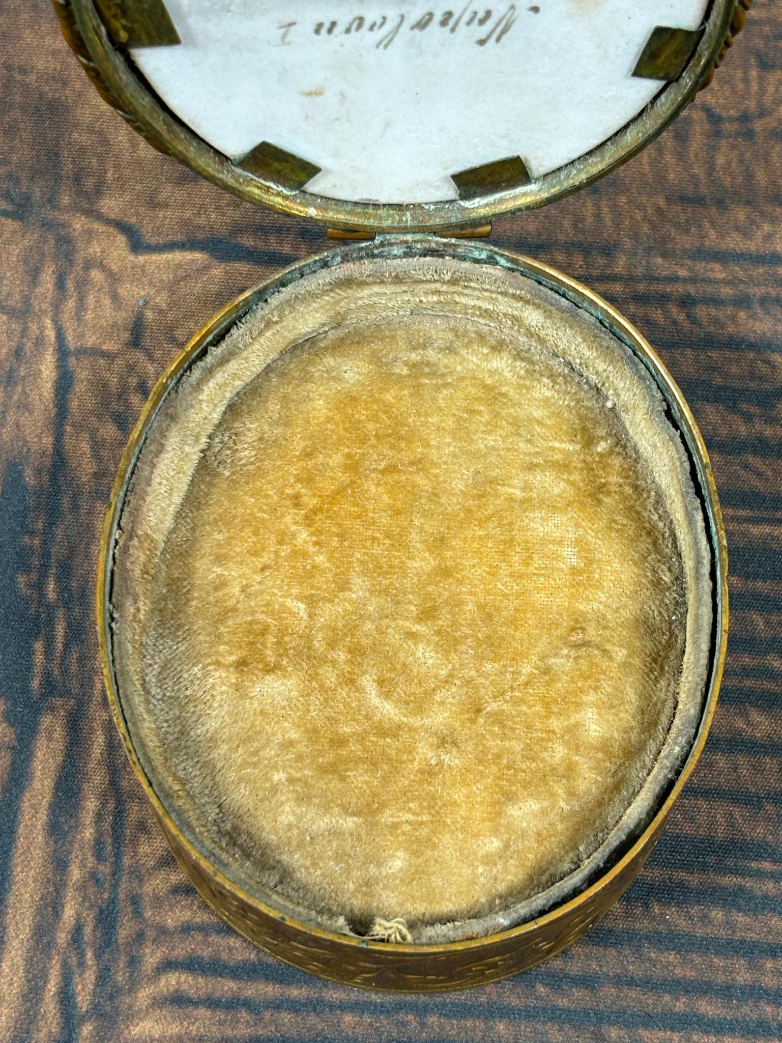 Trinket Box w/Hand Painted Napoleon Portrait