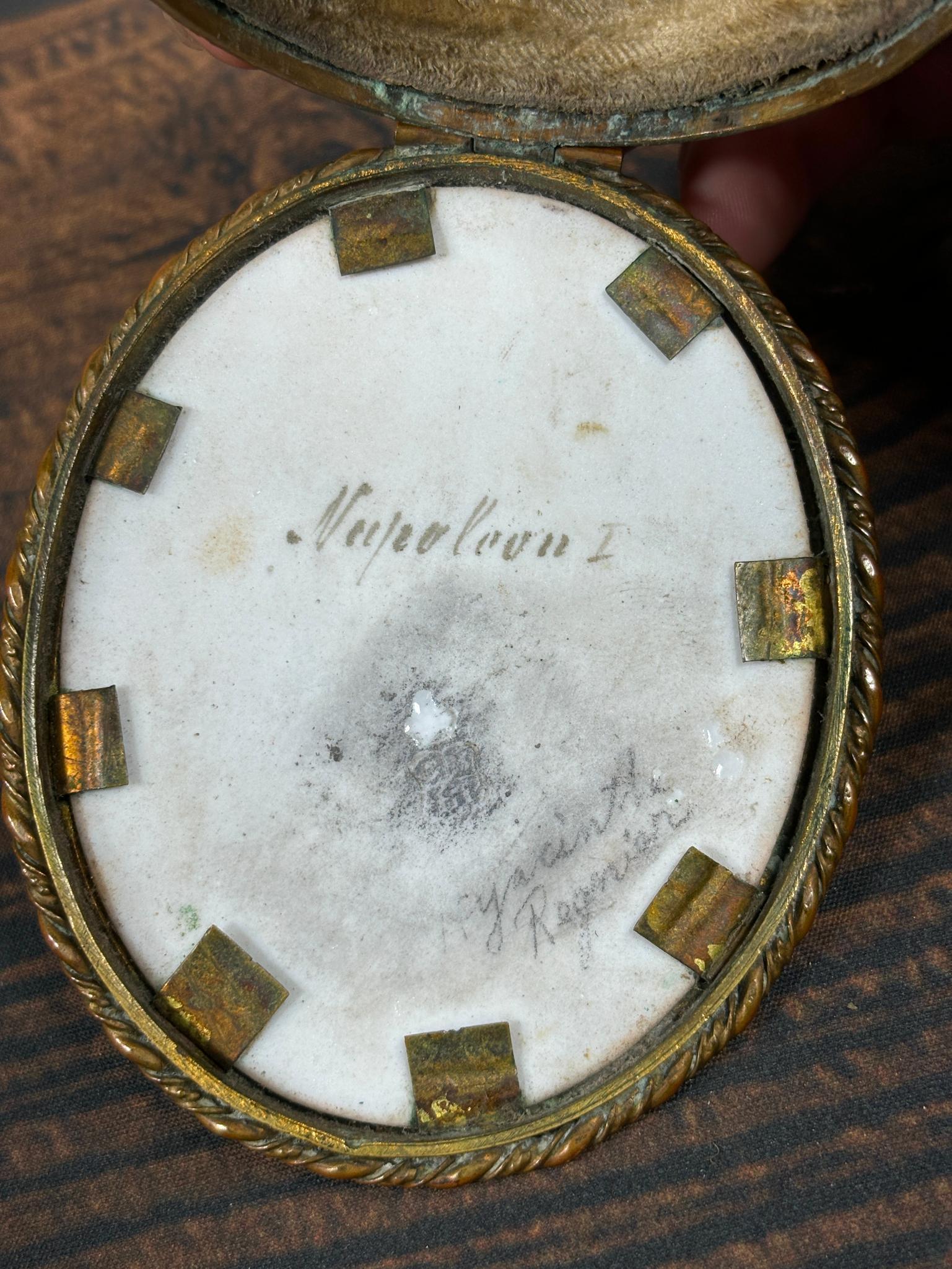 Trinket Box w/Hand Painted Napoleon Portrait