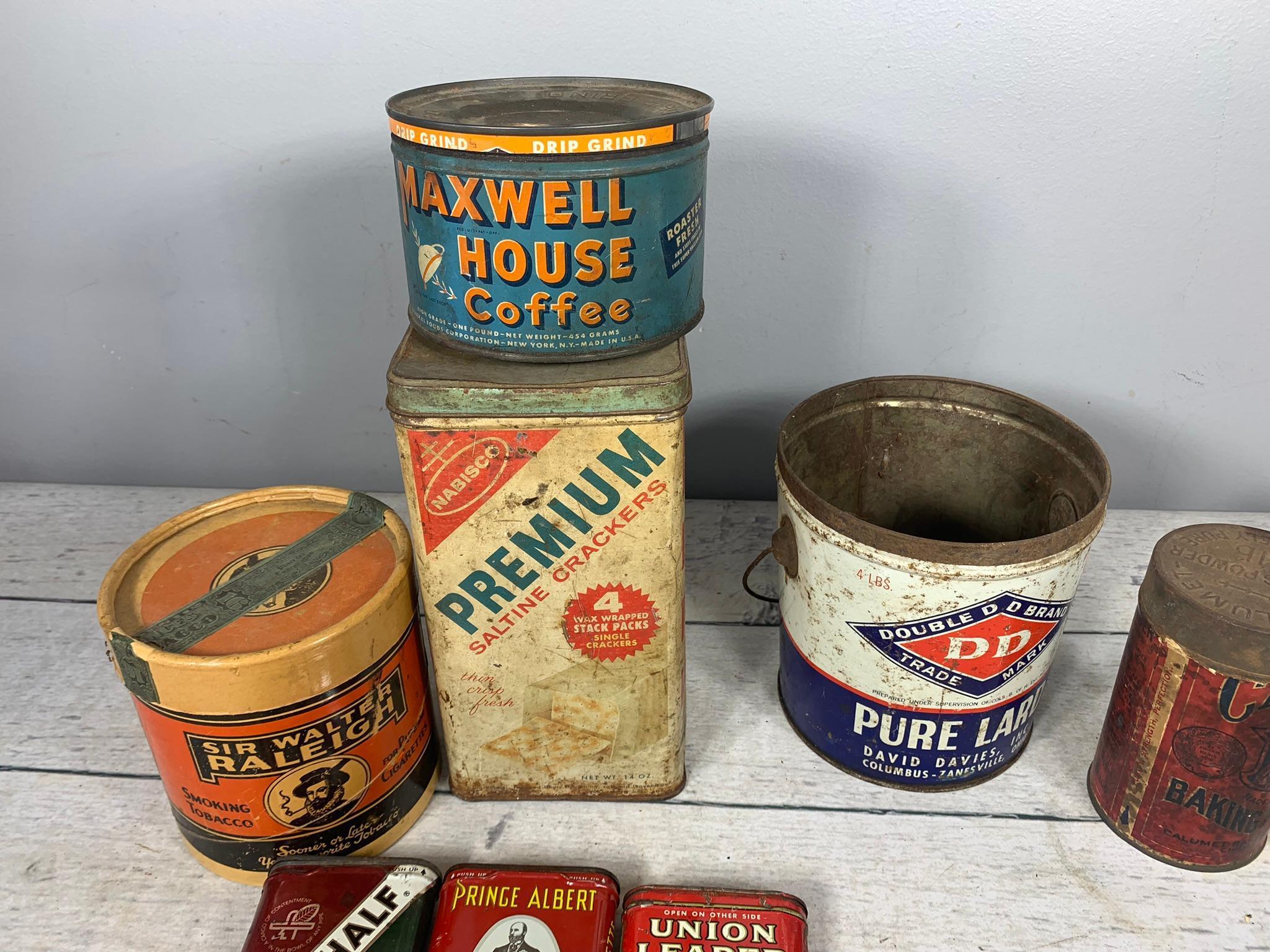 Group of Antique Flatware and Group of Antique Tins