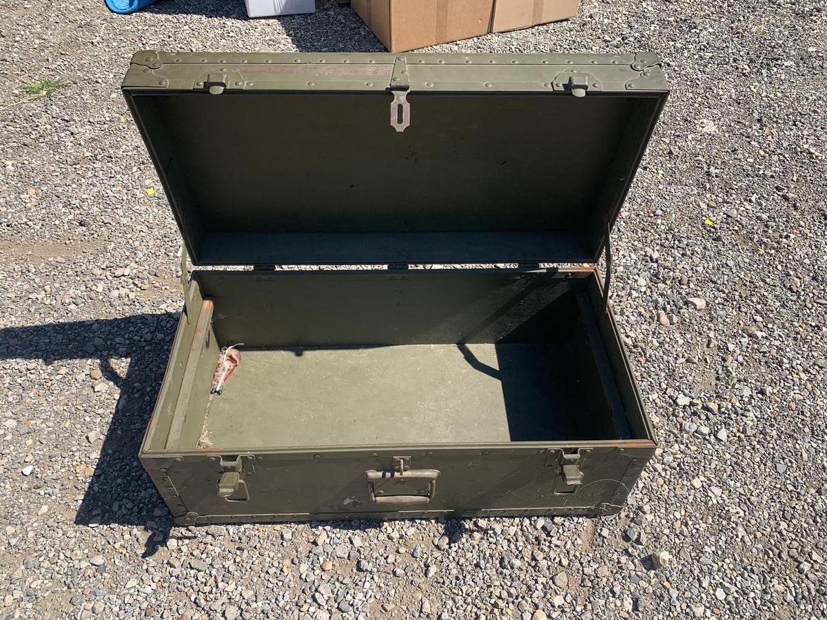 Vintage Skyway 1946 Small Military Trunk