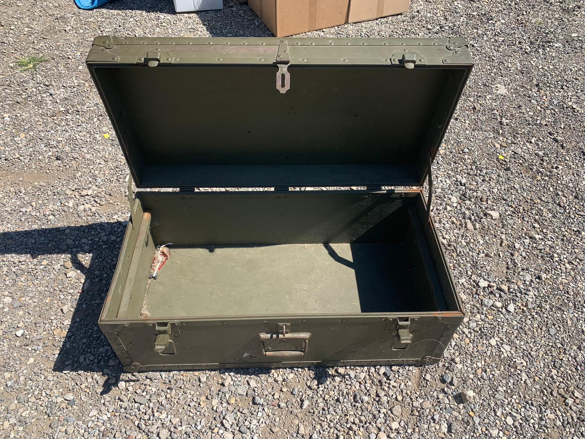 Vintage Skyway 1946 Small Military Trunk