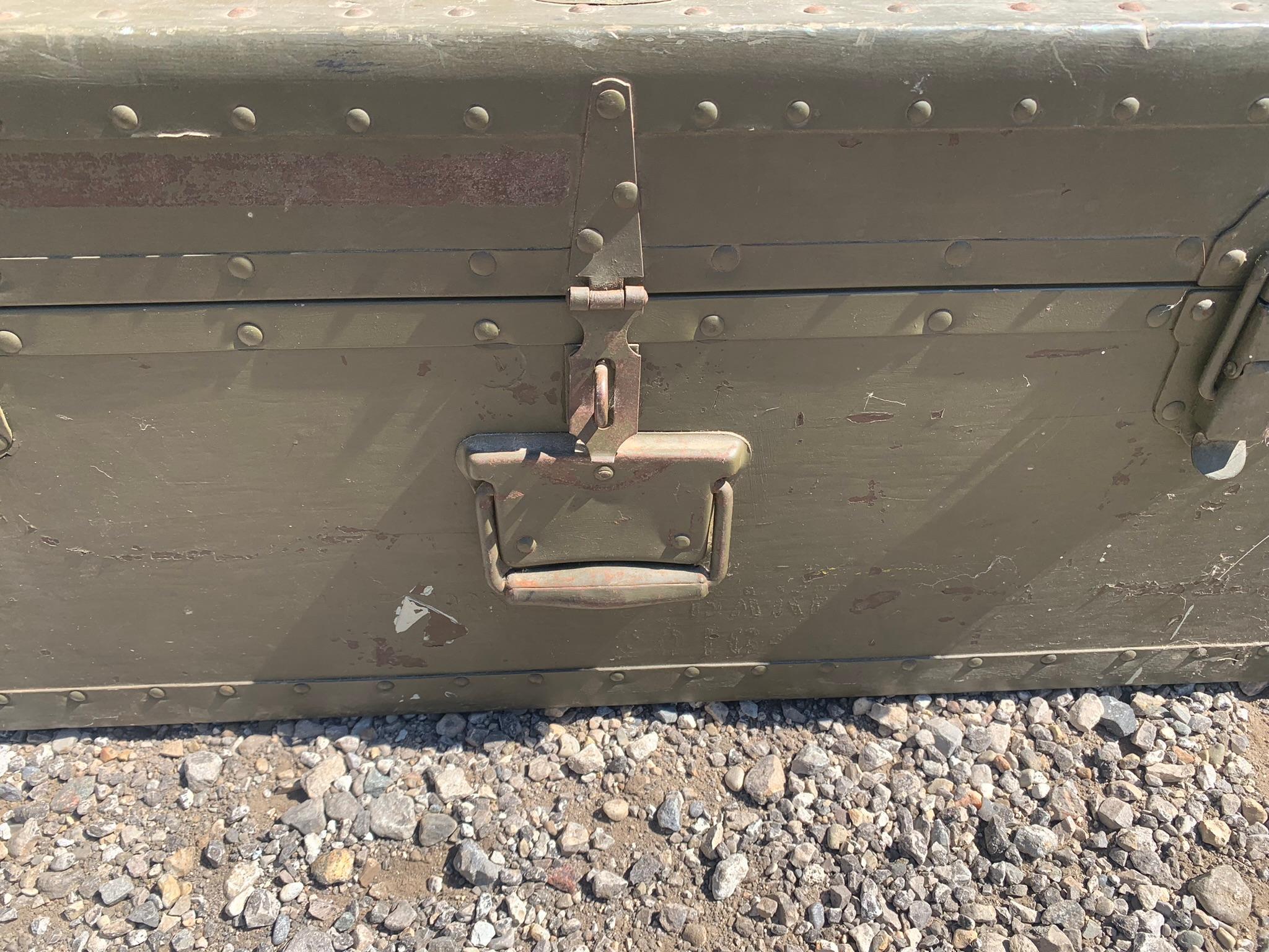 Vintage Skyway 1946 Small Military Trunk
