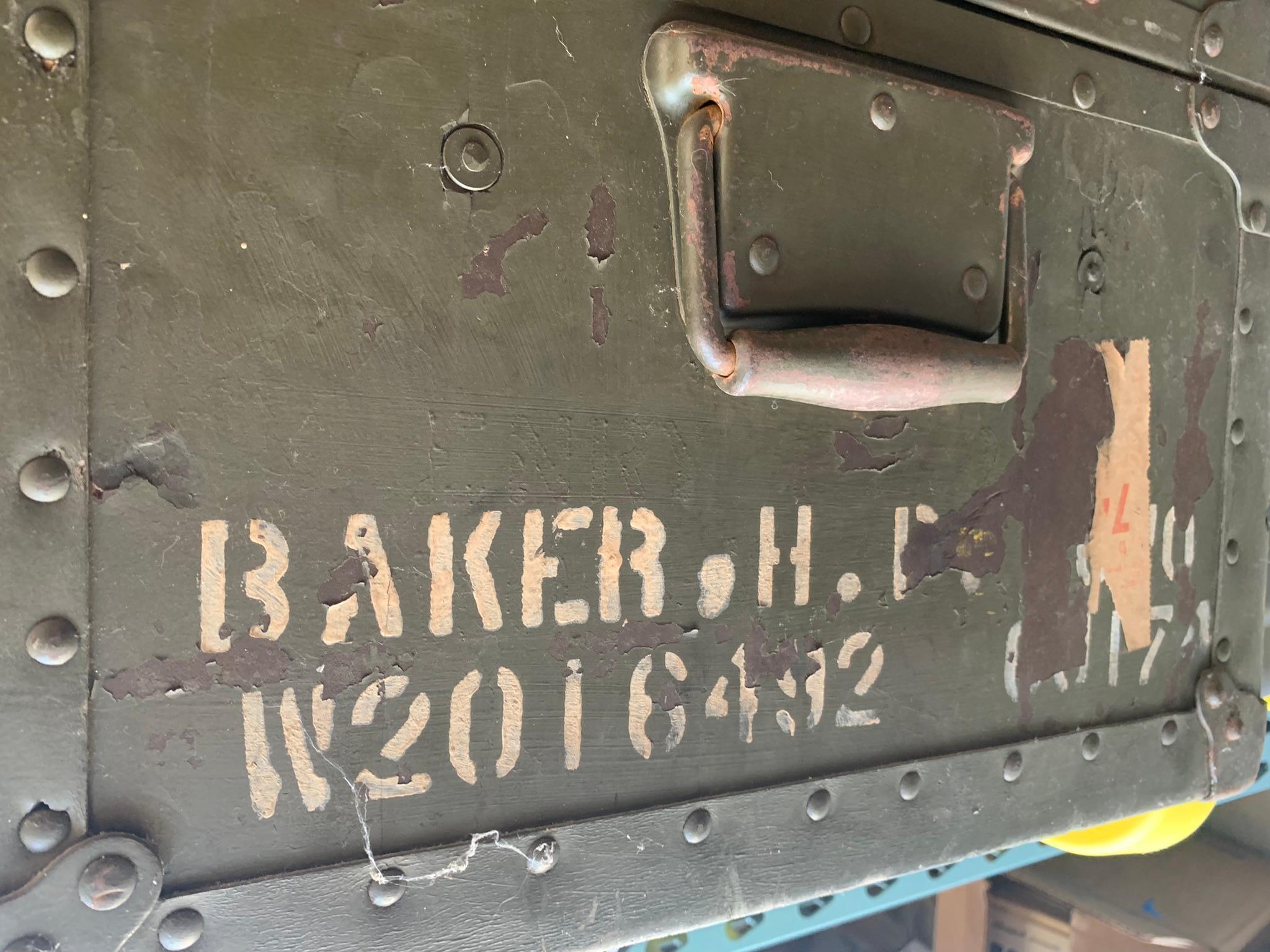 Vintage Skyway 1946 Small Military Trunk
