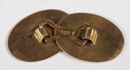 Pair of 10k Gold Victorian Cufflinks Engraved 6.50 grams
