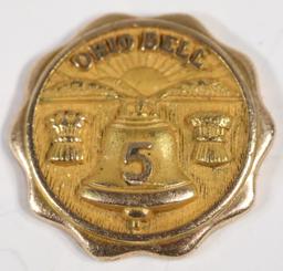 Two 10k Gold Tie pin tacks 3.46 grams