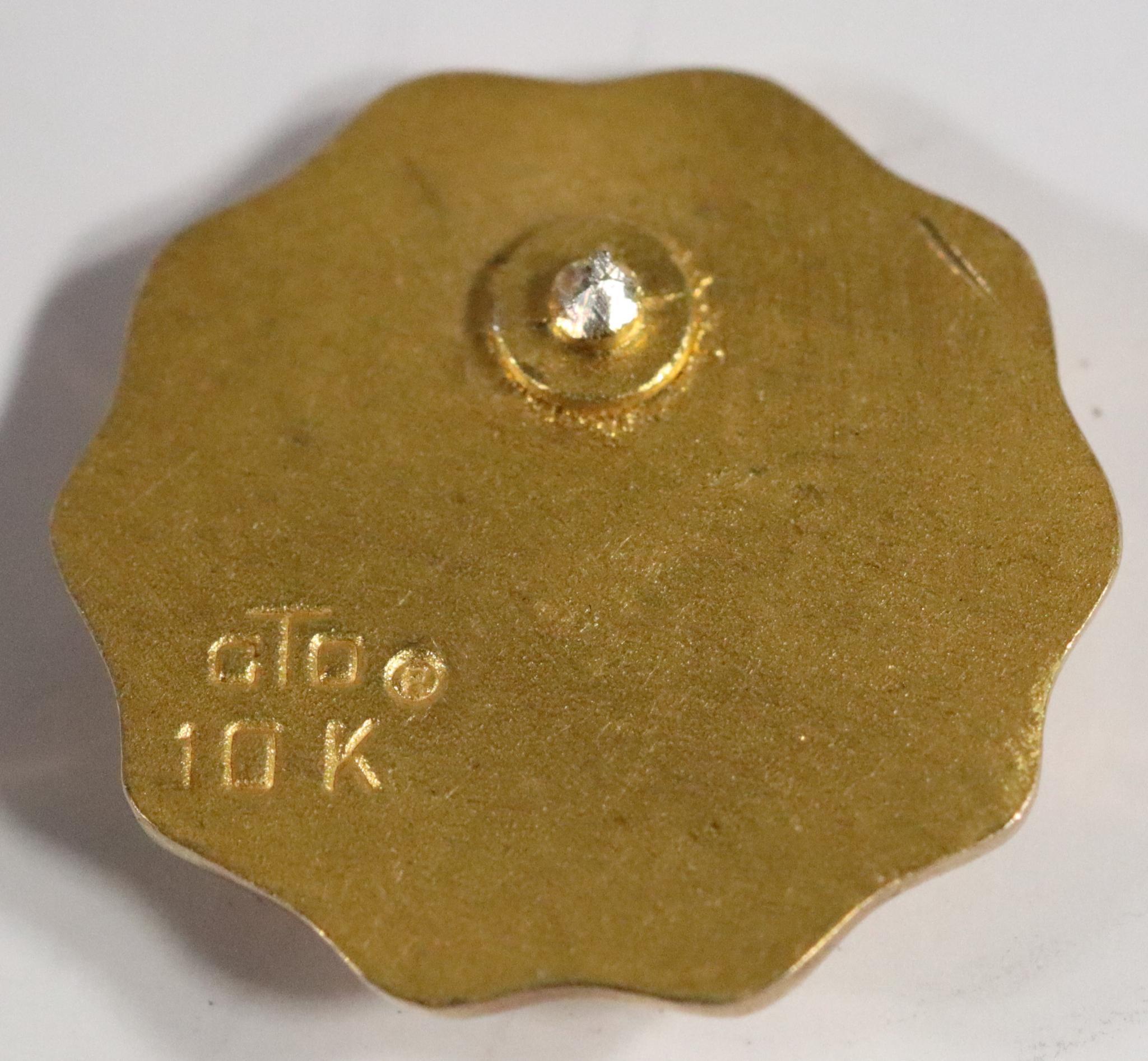 Two 10k Gold Tie pin tacks 3.46 grams