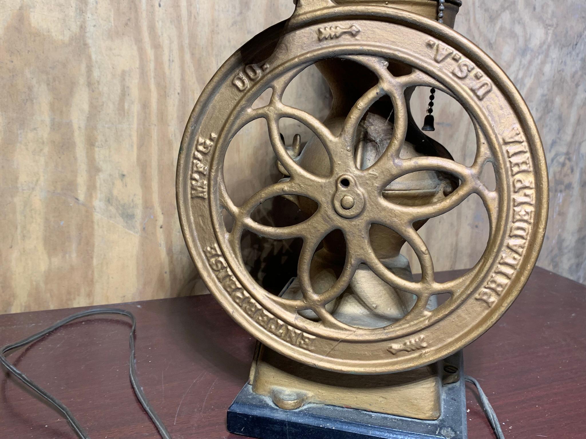 Antique Coffee Grinder Turned Into Lamp