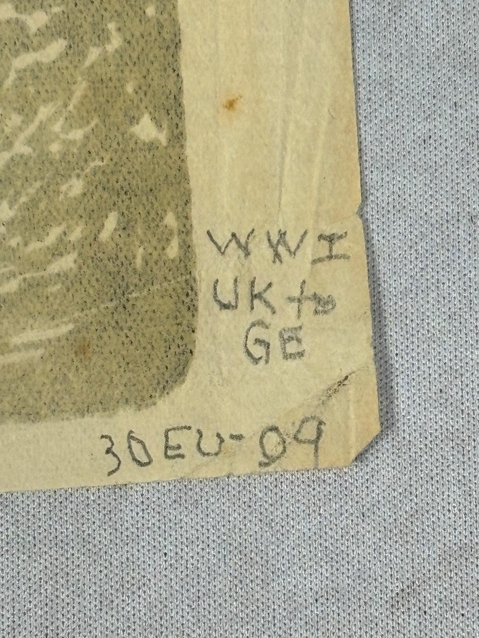 WWI British Propaganda Leaflet Dropped by Balloon on German Troops