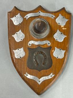 WWI Relic Plaque Sent From France to a V.A.D. Commandant in England 1916