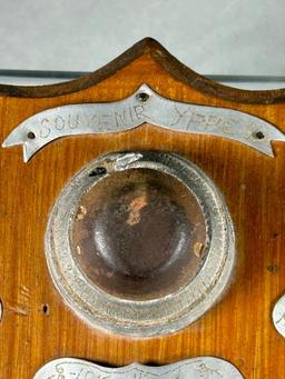 WWI Relic Plaque Sent From France to a V.A.D. Commandant in England 1916