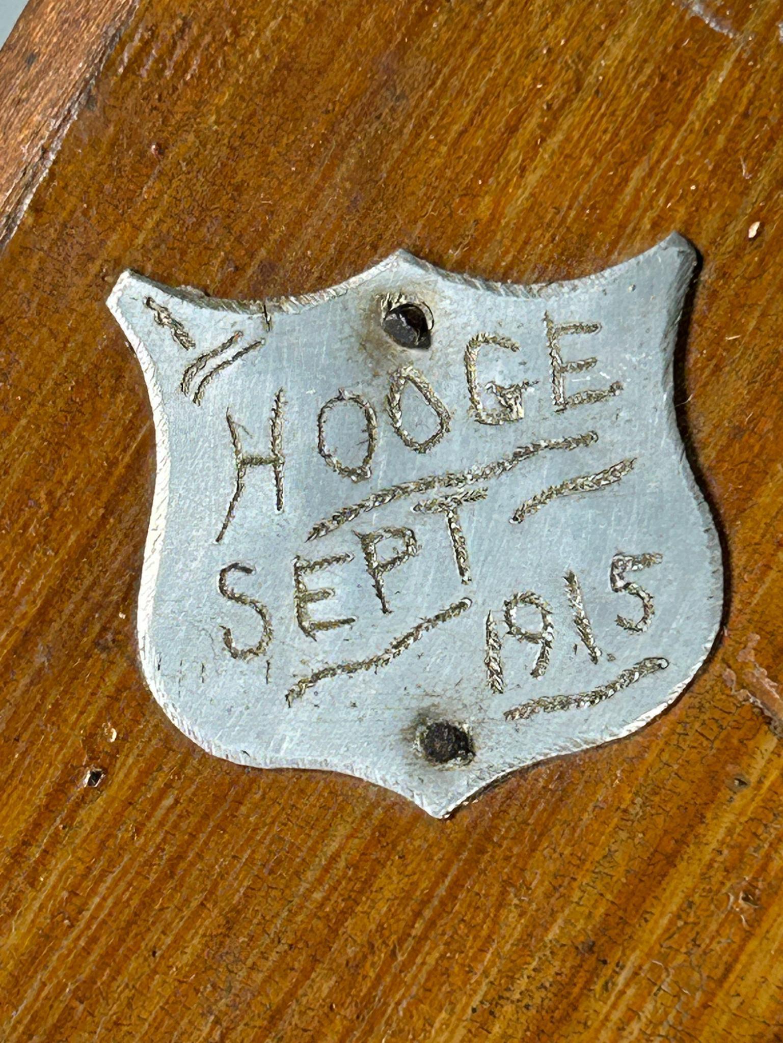 WWI Relic Plaque Sent From France to a V.A.D. Commandant in England 1916