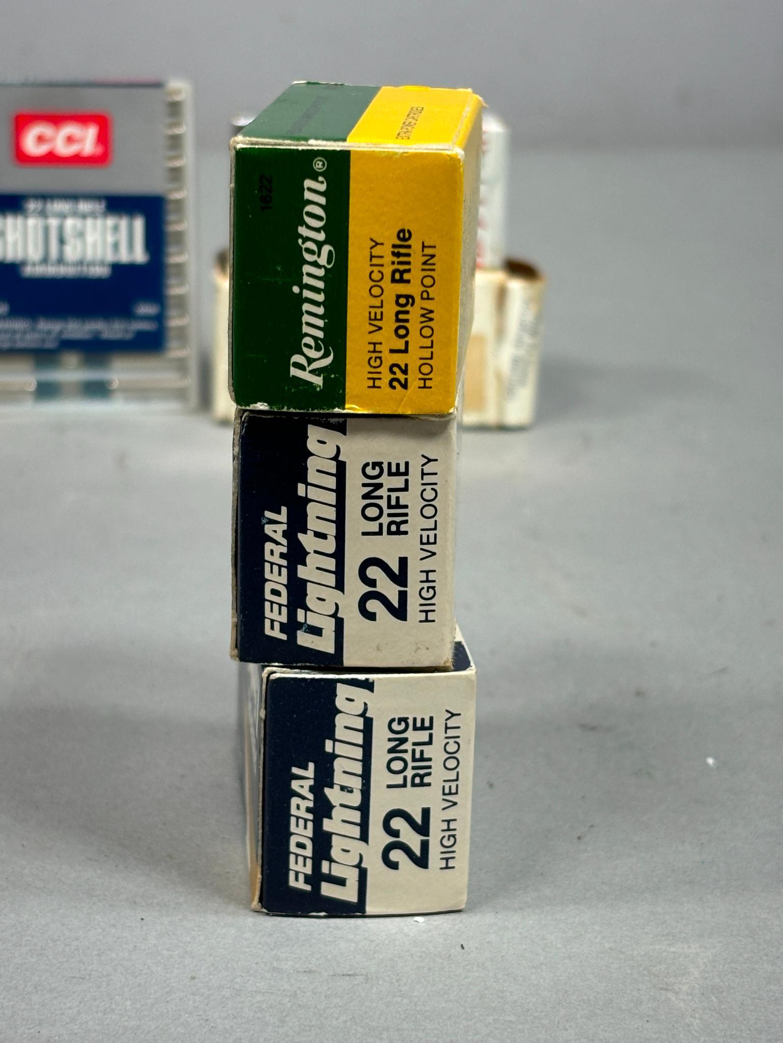 Group lot of Ammunition 22 LR, Mini Mag, Shot Shell, and more