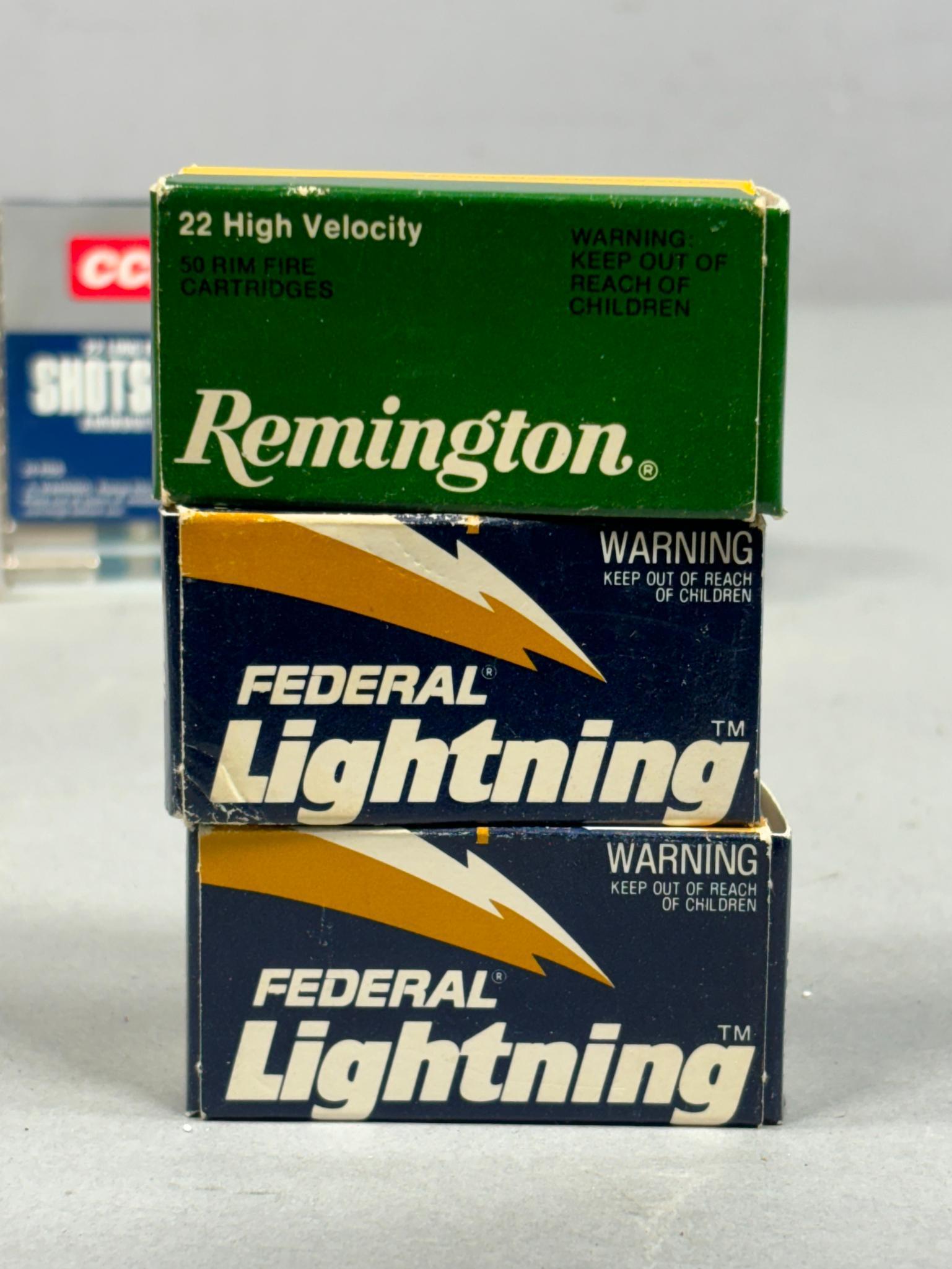 Group lot of Ammunition 22 LR, Mini Mag, Shot Shell, and more