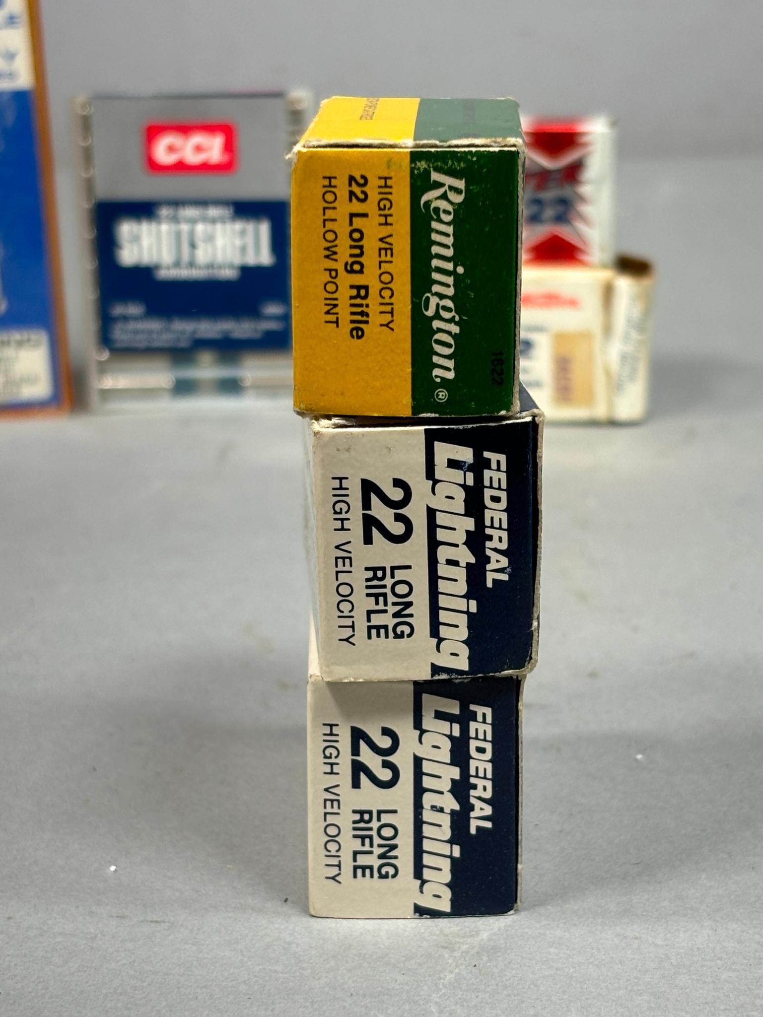 Group lot of Ammunition 22 LR, Mini Mag, Shot Shell, and more