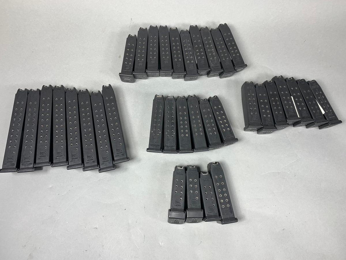 Large Lot 35 Total Glock Magazines 40 S&W & 9 mm