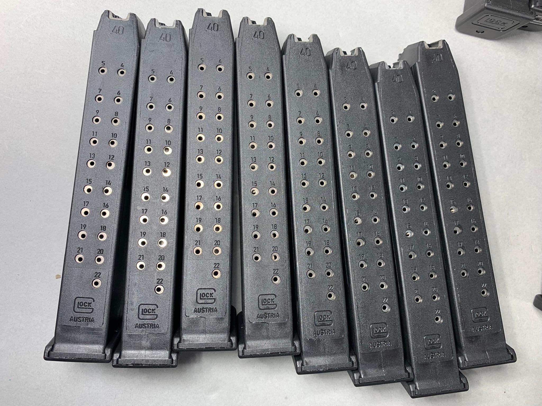 Large Lot 35 Total Glock Magazines 40 S&W & 9 mm