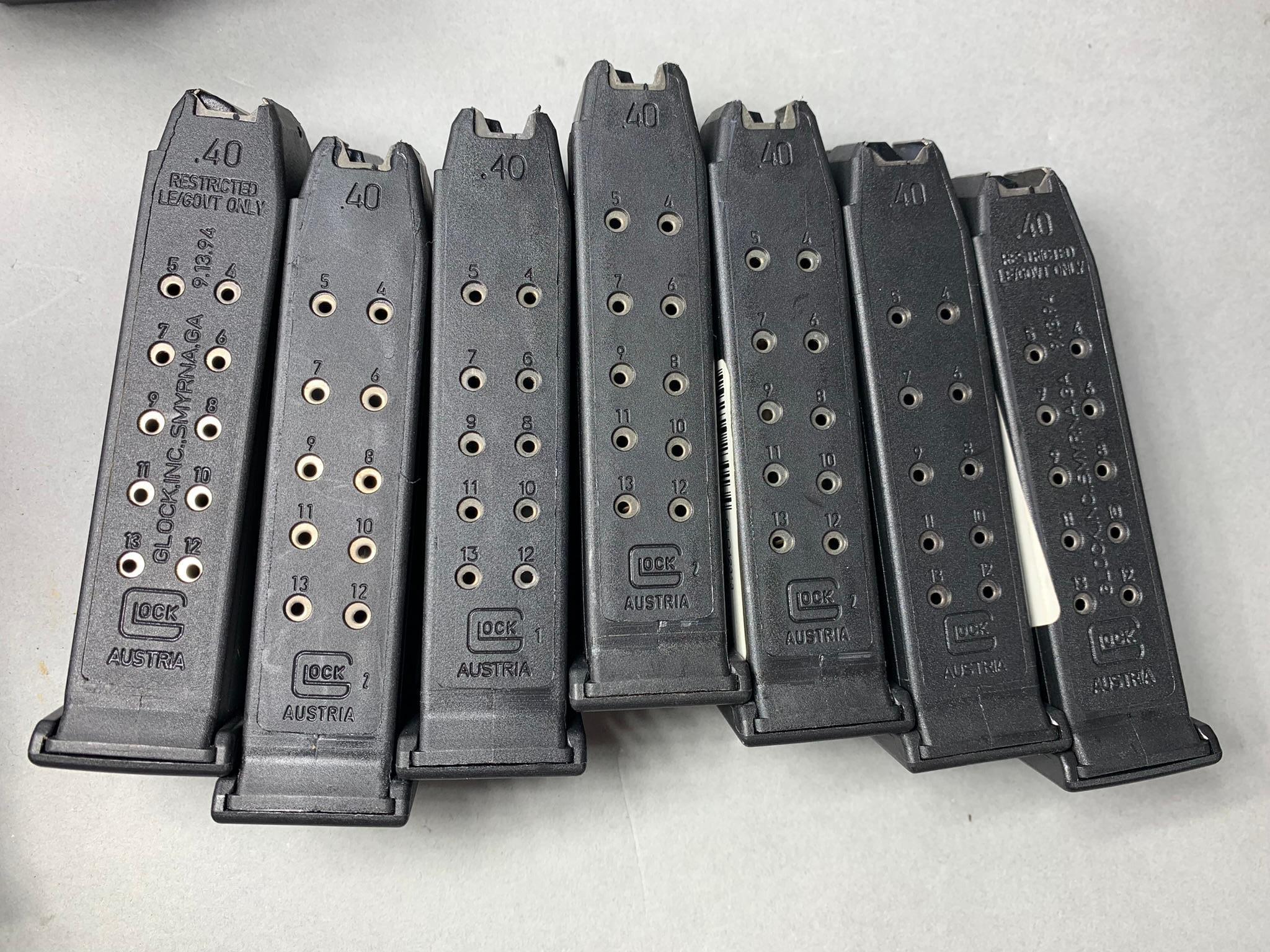 Large Lot 35 Total Glock Magazines 40 S&W & 9 mm