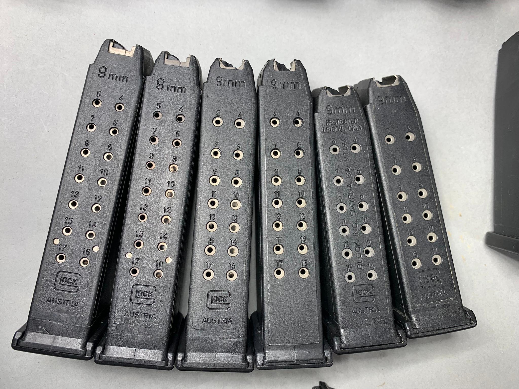 Large Lot 35 Total Glock Magazines 40 S&W & 9 mm