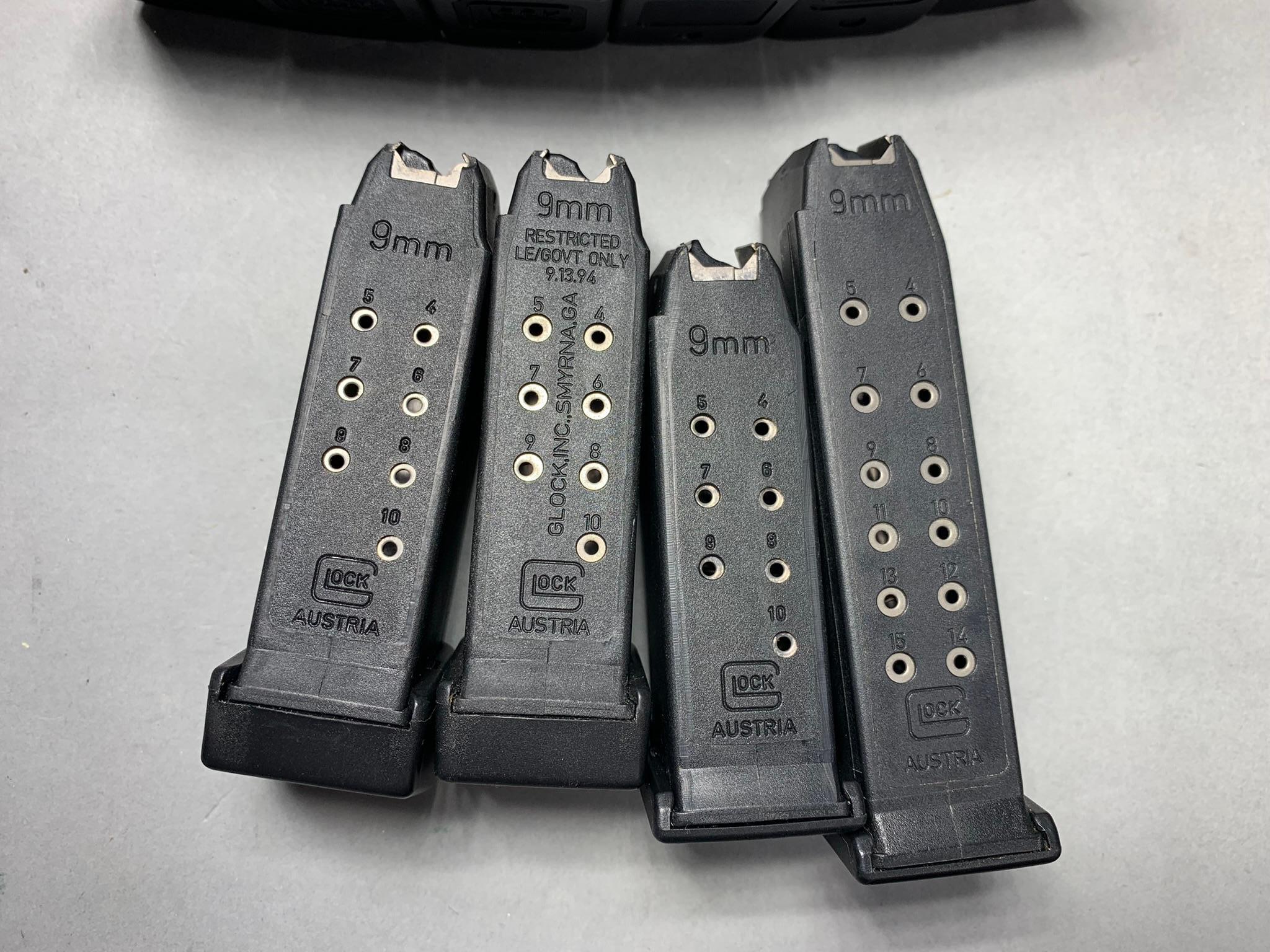 Large Lot 35 Total Glock Magazines 40 S&W & 9 mm