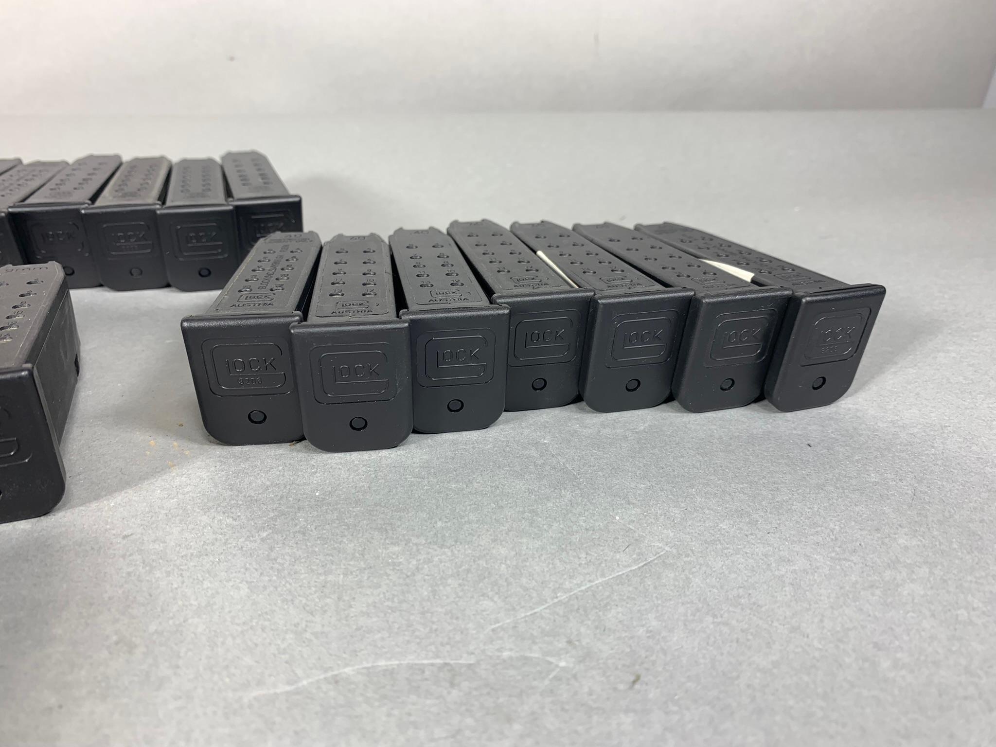Large Lot 35 Total Glock Magazines 40 S&W & 9 mm