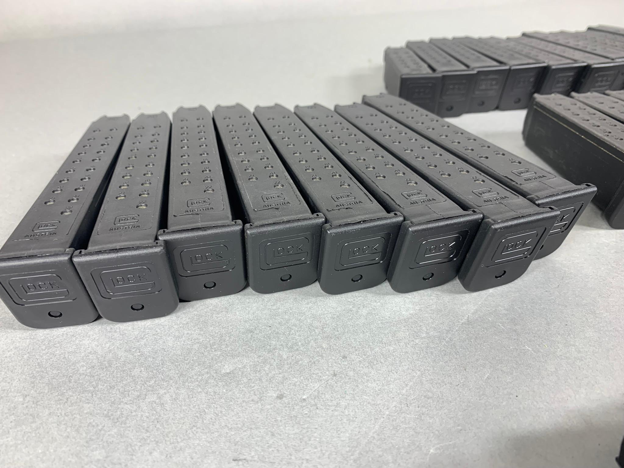 Large Lot 35 Total Glock Magazines 40 S&W & 9 mm