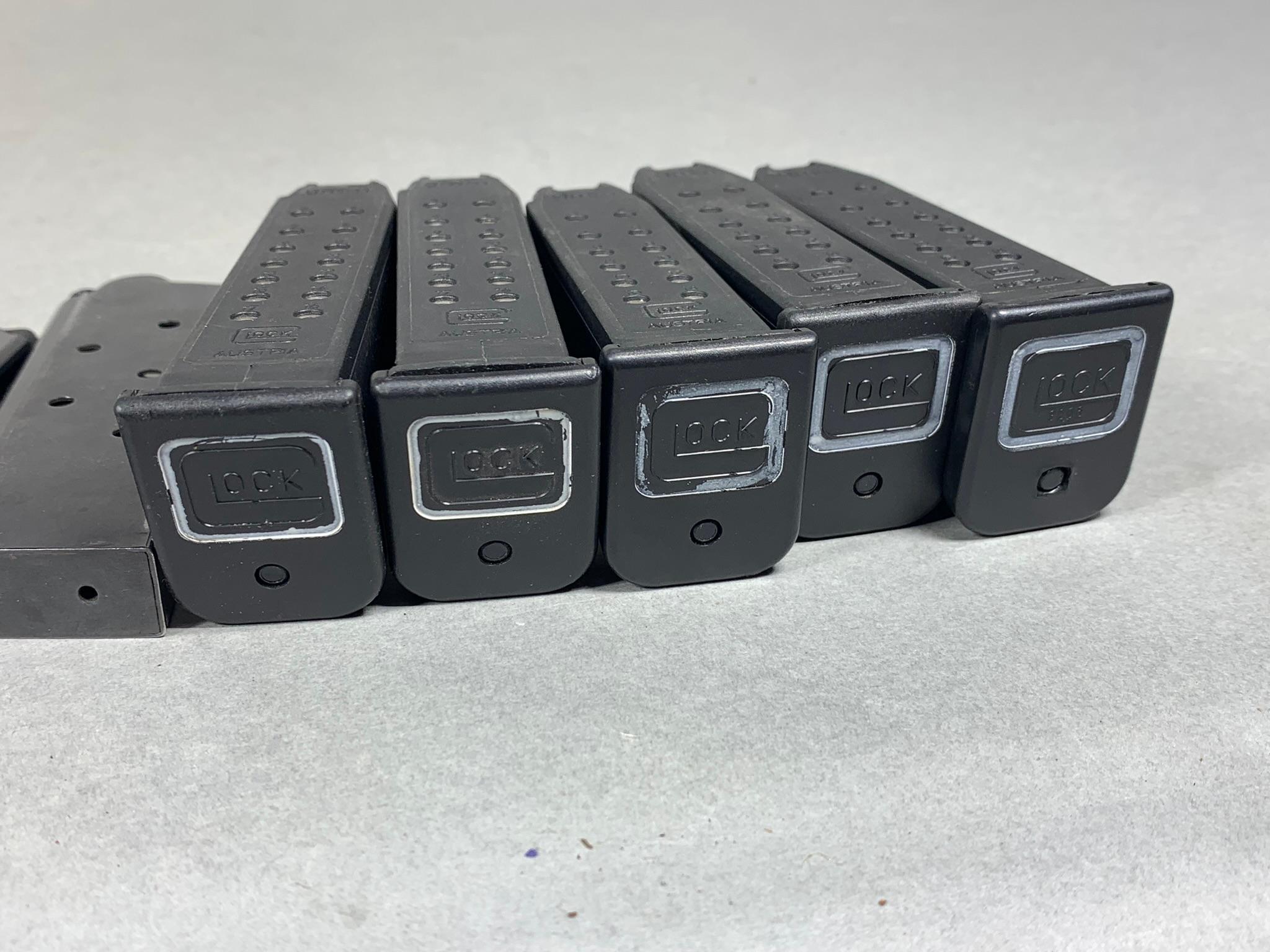 Group Lot of Pistol Magazines Mostly Glock 9mm