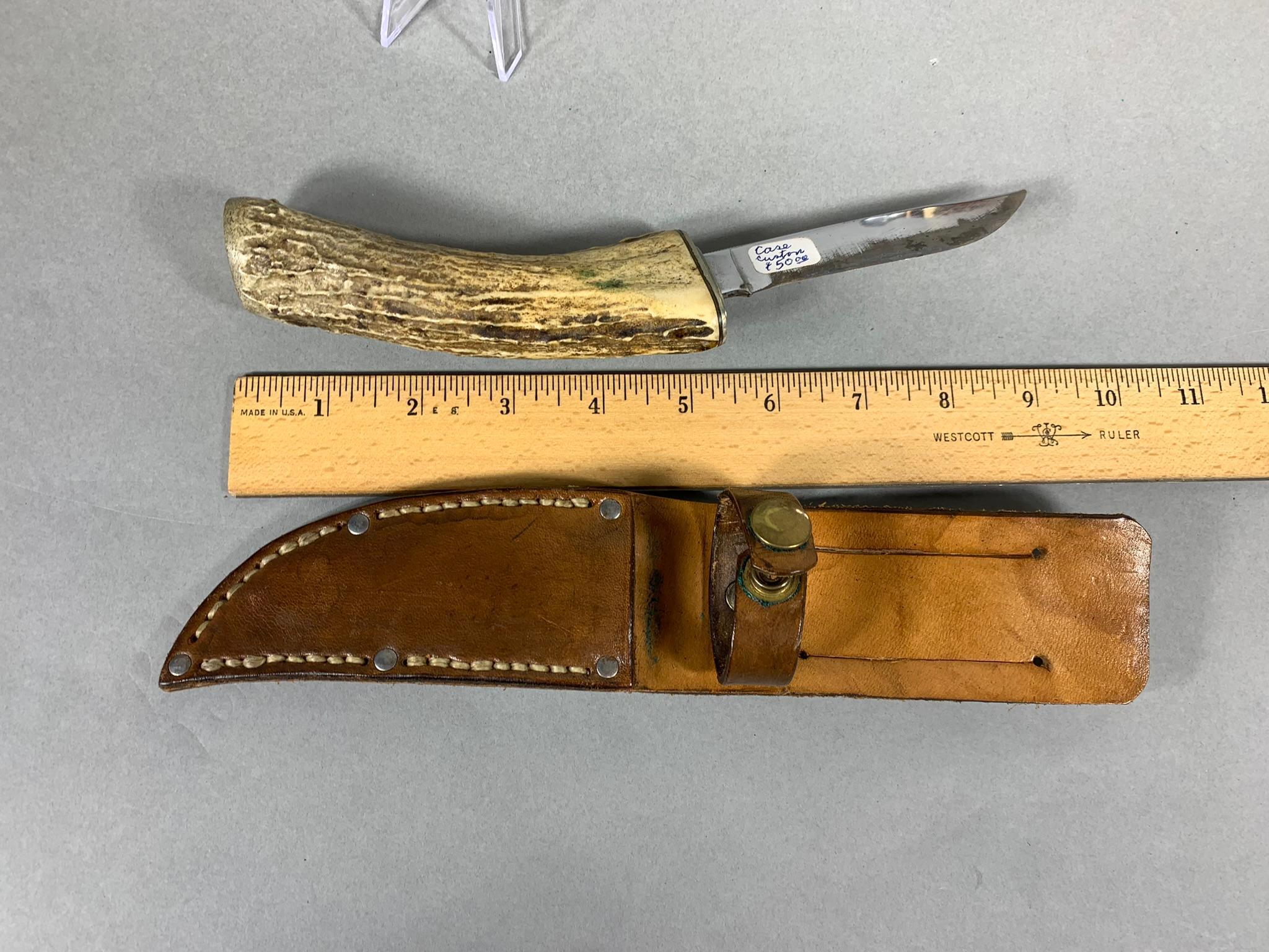 Group Lot of Assorted Vintage Knives Including Case