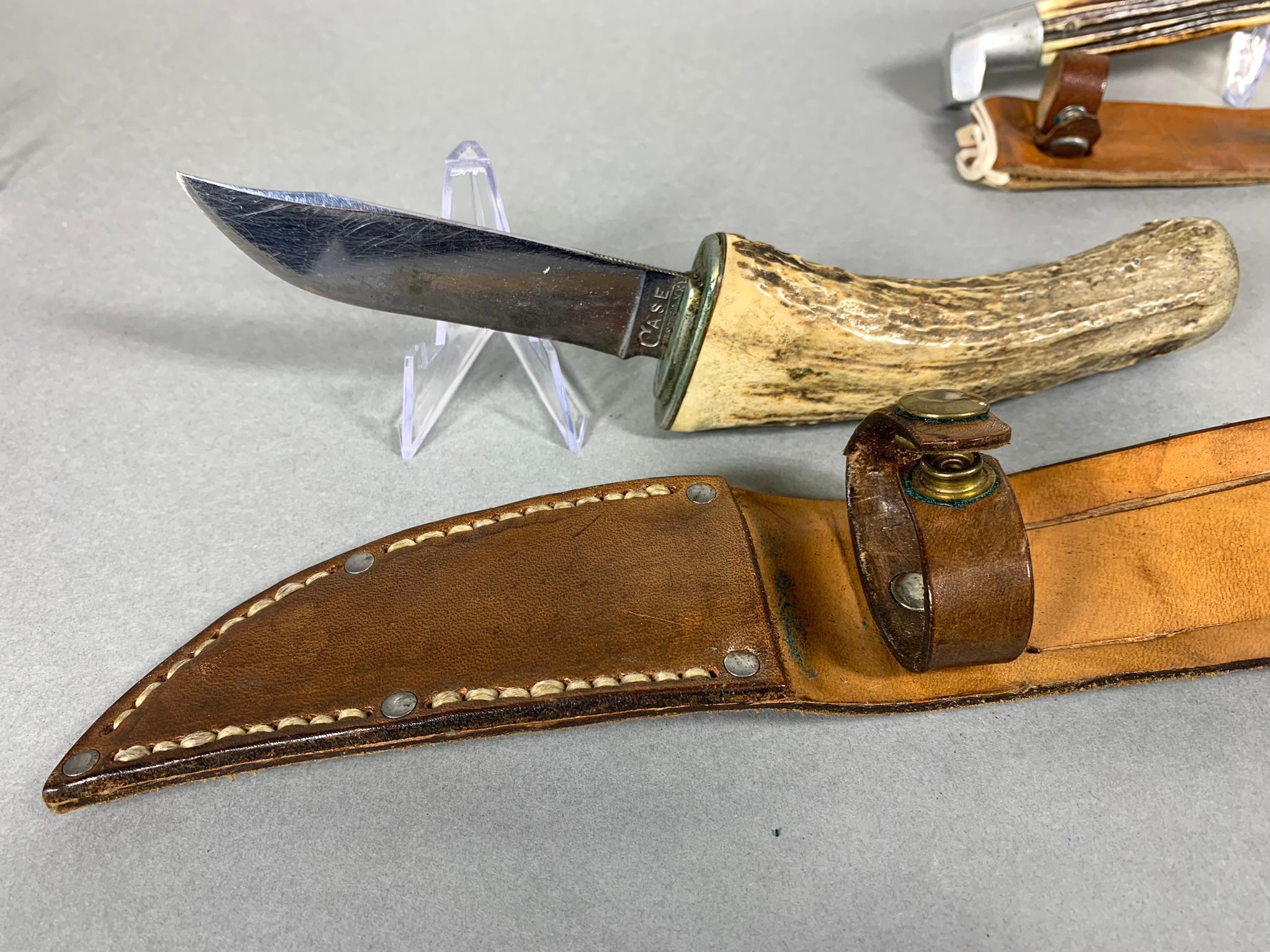 Group Lot of Assorted Vintage Knives Including Case