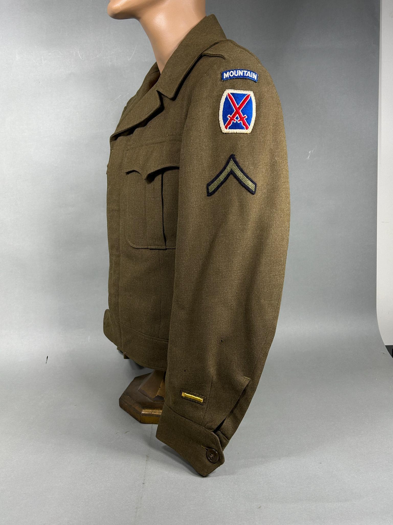 WWII Identified 10th Mountain Division "Ike" Jacket - Uniform Coat